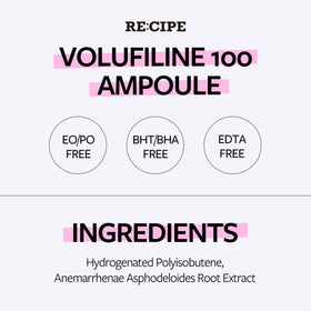 RE:CIPE ampoule next to a ruler to show compact 0.33 fl oz size and travel-friendly design