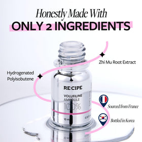 RE:CIPE silky serum texture close-up highlighting smooth, lightweight finish
