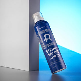 Recovery Aftercare close-up nozzle demonstrating 360-degree spray for easy reach