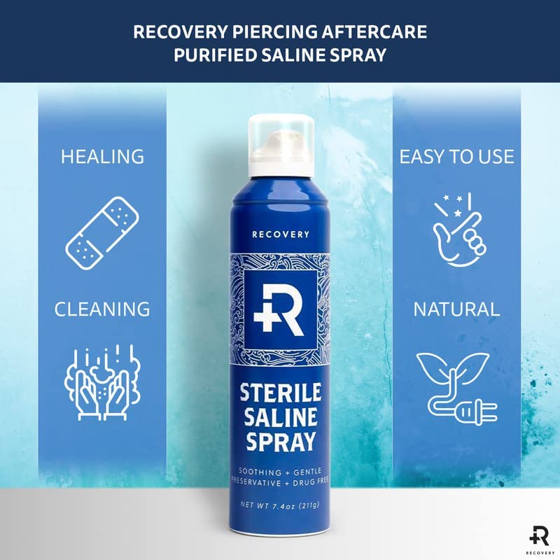 Recovery Aftercare can in hand for size comparison and travel convenience benefit