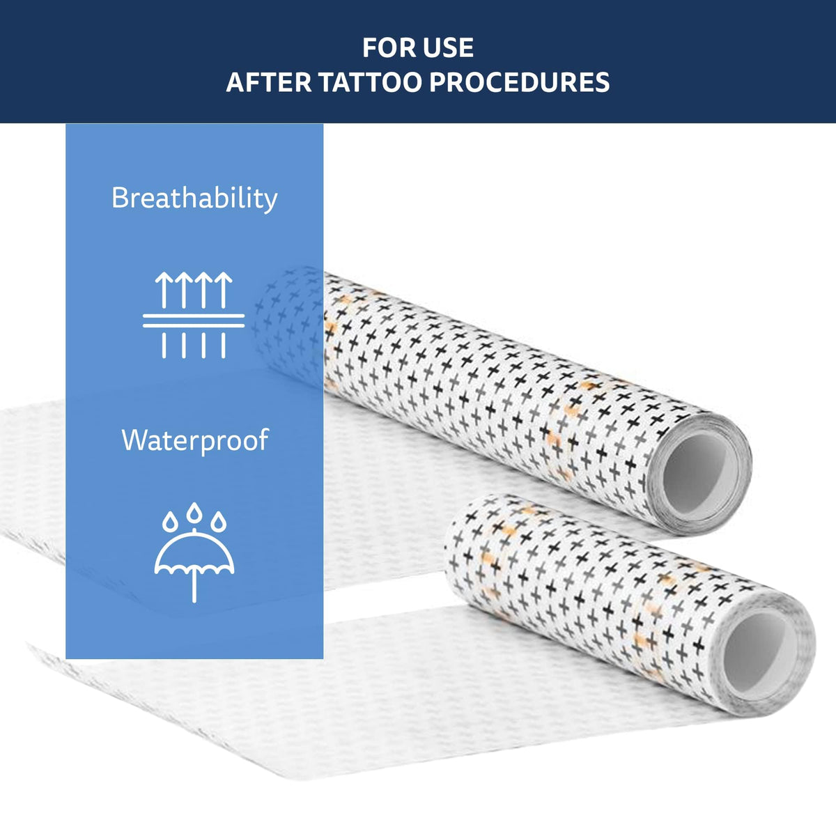 Recovery Aftercare film next to ruler demonstrating 10 inch width