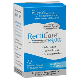 RectiCare wipe close-up texture showing gentle fabric and soothing formula