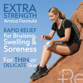 Recuren Plus cream texture on fingertip, demonstrating smooth fast-absorbing consistency