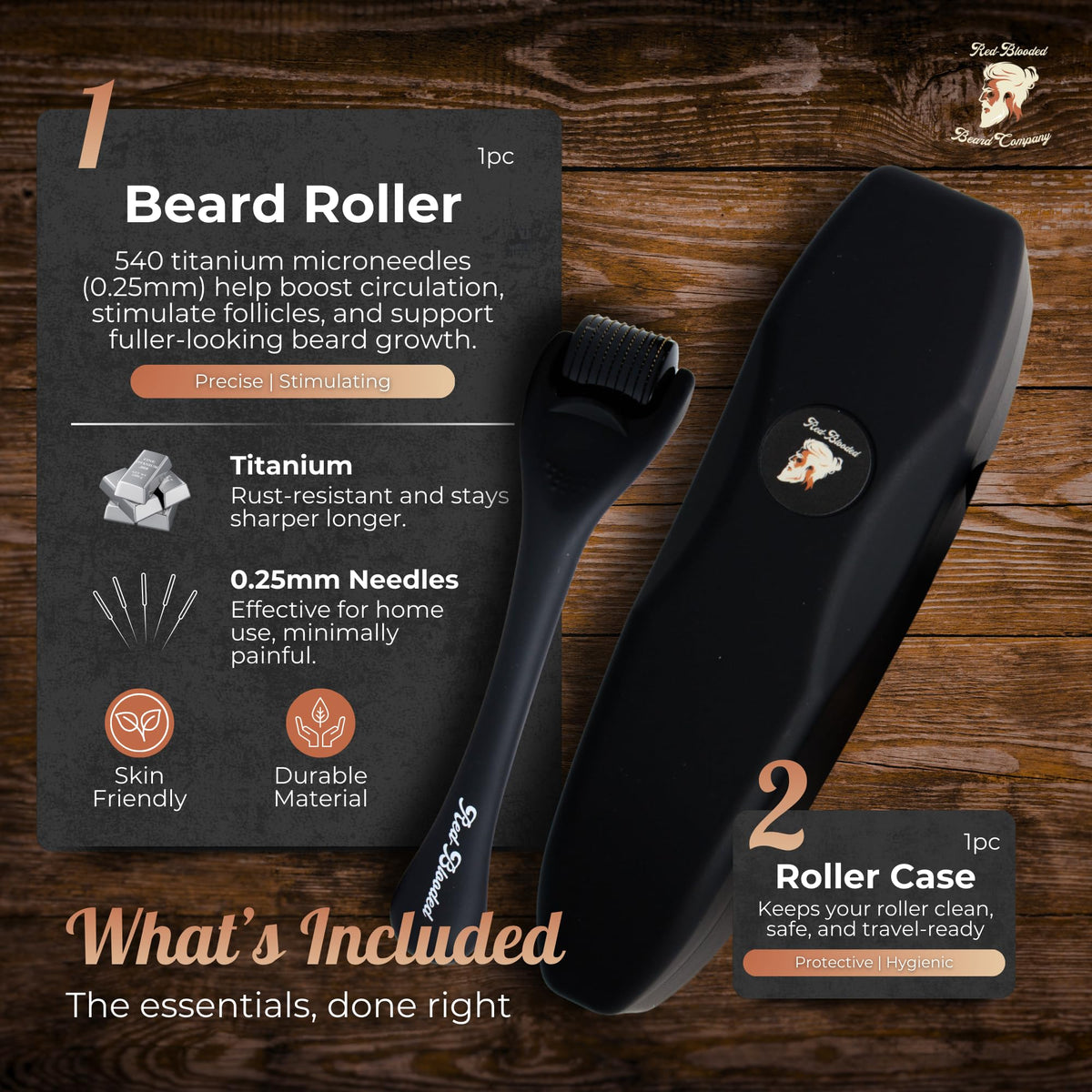 red-blooded derma roller rolling along jawline demonstrating targeted application benefit