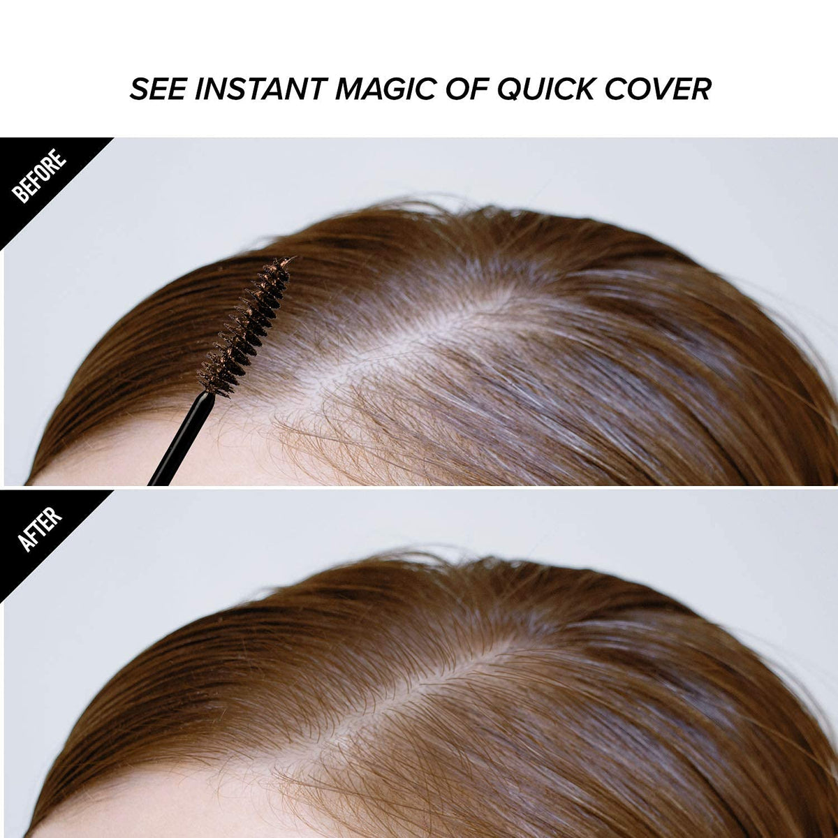 RED by KISS applied along root line demonstrating quick concealment benefit
