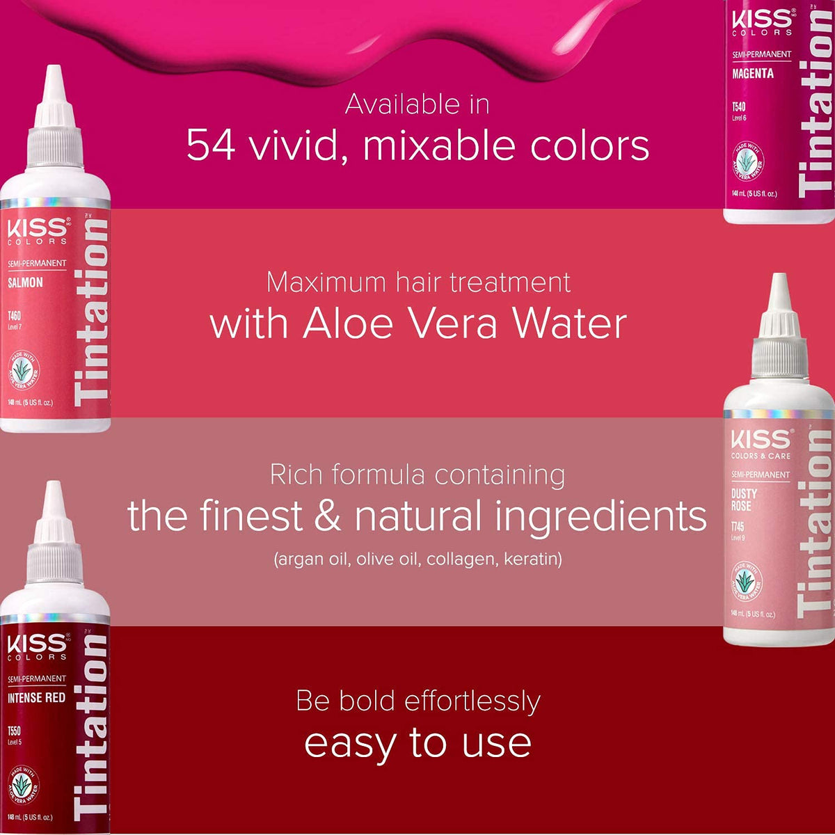 Red by Kiss applying Tintation with brush for even professional coverage