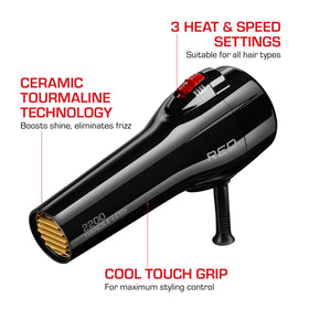 RED by Kiss barrel and grip detail illustrating balance and control for salon-like results