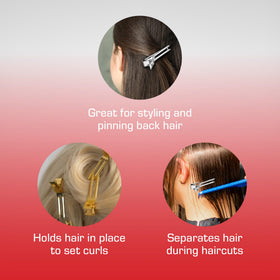 Red by Kiss clip holding a single loc, secure grip for retwisting