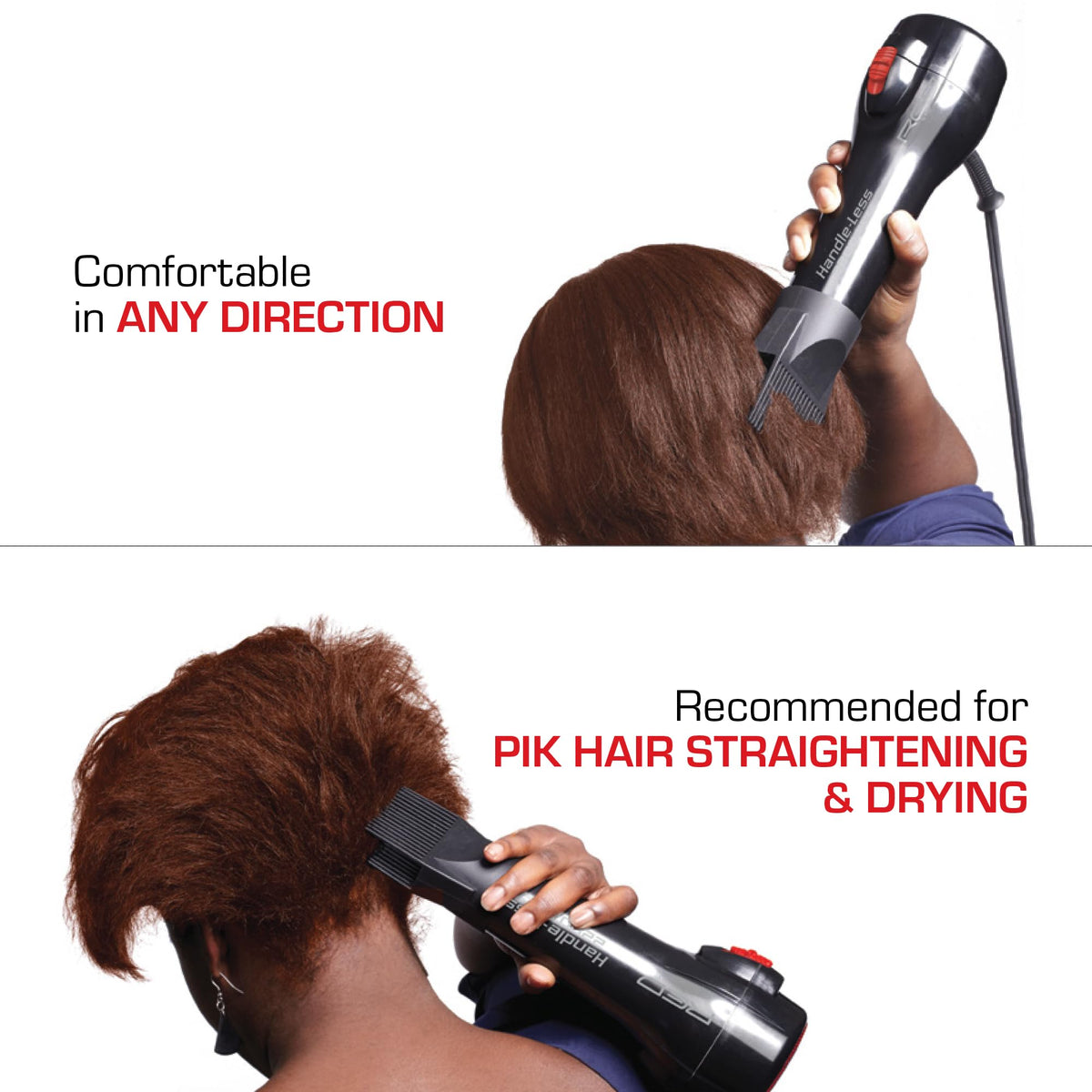 RED by Kiss control switches and heat settings label for customized styling safety