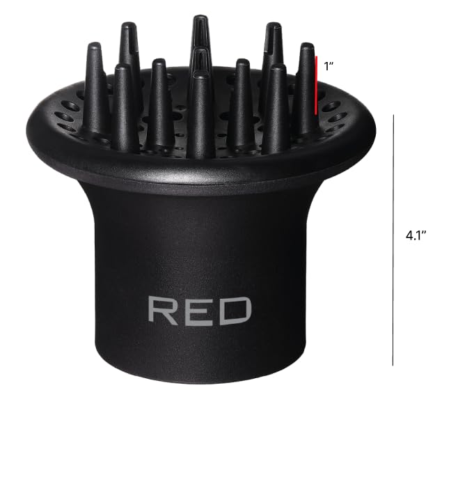 Red by Kiss diffuser attached to dryer styling curls quickly with reduced frizz