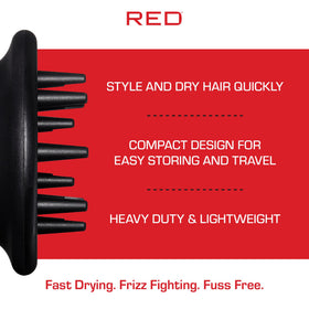 Red by Kiss diffuser rubber grip detail securing attachment and preventing slips