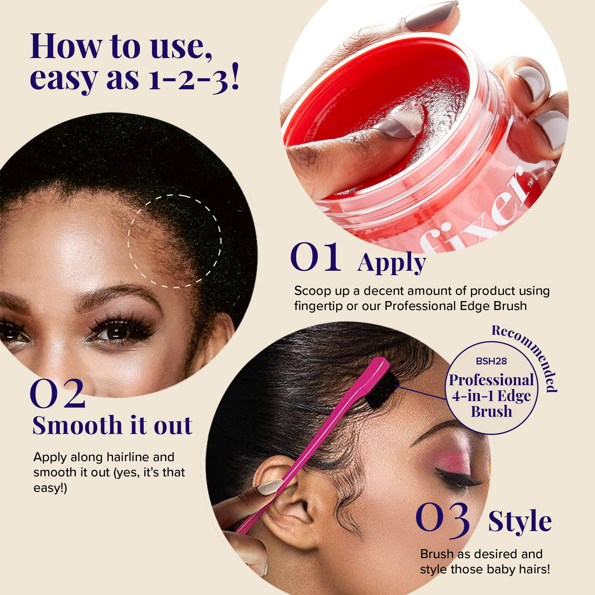 Red by Kiss three sizes 15ml 30ml 100ml displayed for travel and salon convenience