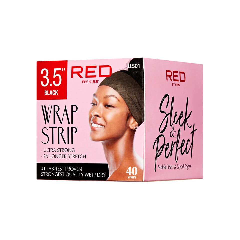 Red by Kiss front packaging showing 44 strips and lab-tested strength benefit