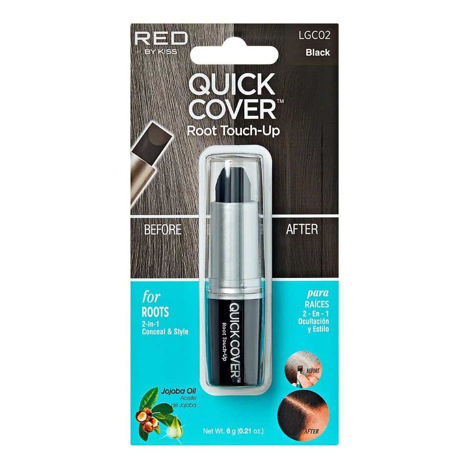 red by kiss front stick showing compact black applicator and instant coverage