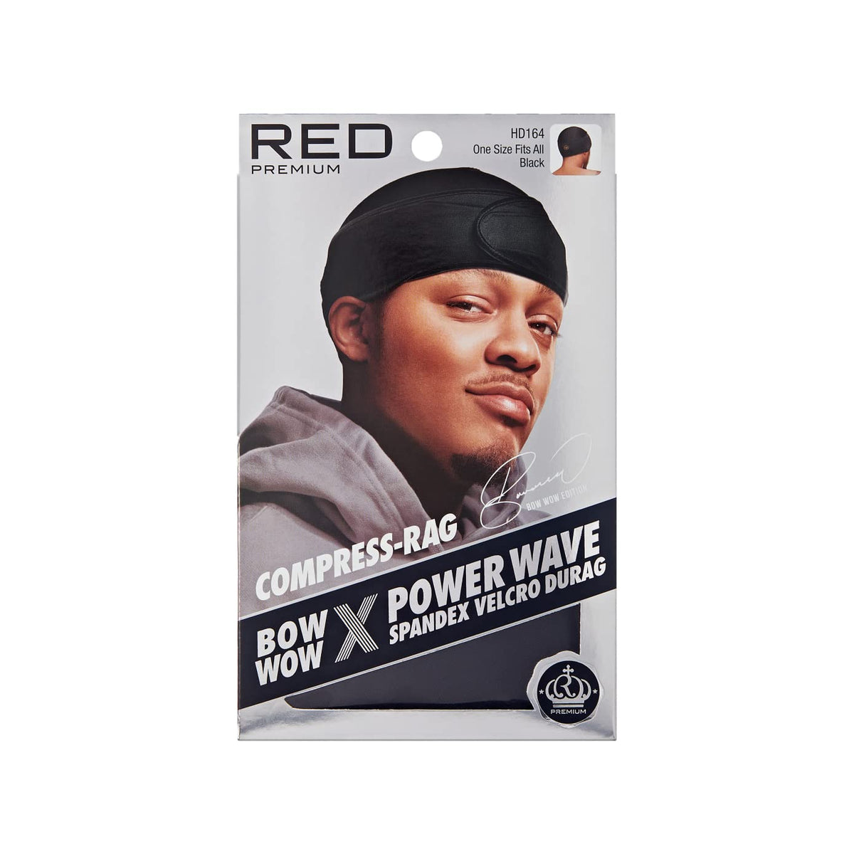 Red by Kiss front view of durag showing sleek cape-less fit and smooth hold