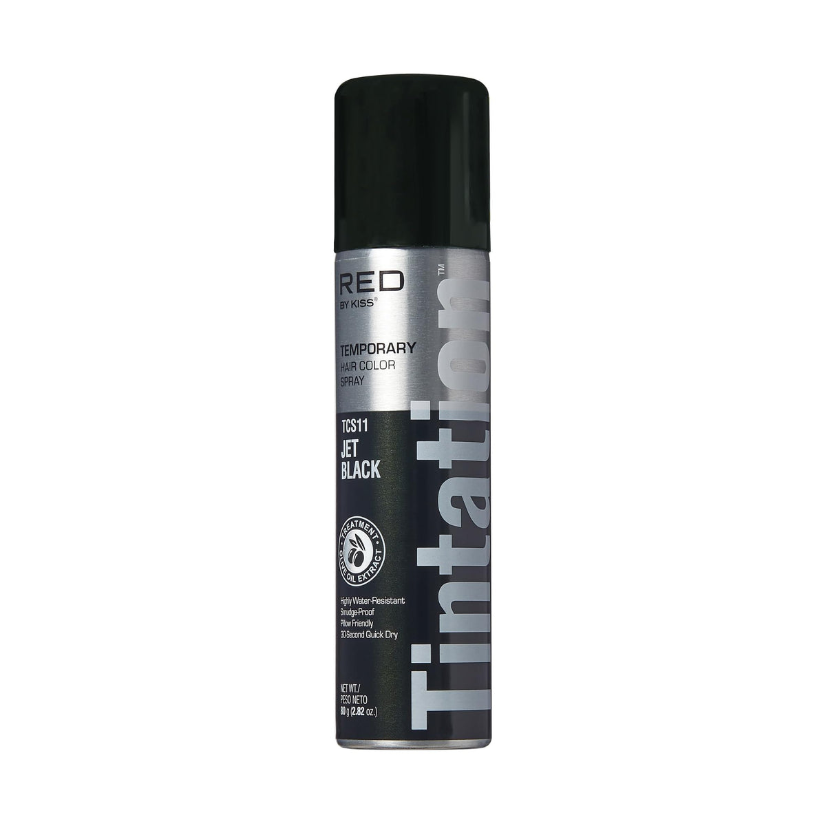 Red by Kiss front packaging showing Jet Black can and label, clear identification benefit