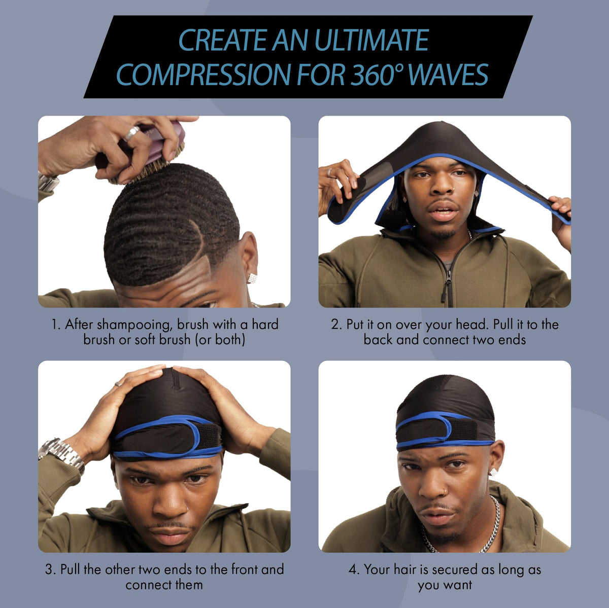 Red by Kiss on model with braids showing secure fit and braid protection benefit