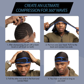 Red by Kiss on model with braids showing secure fit and braid protection benefit