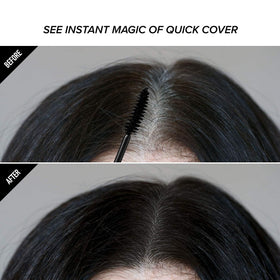 RED by KISS being used on scalp to cover roots quickly and discreetly