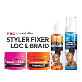 Red by Kiss used by stylist in salon to create lasting protective styles with hydration benefit