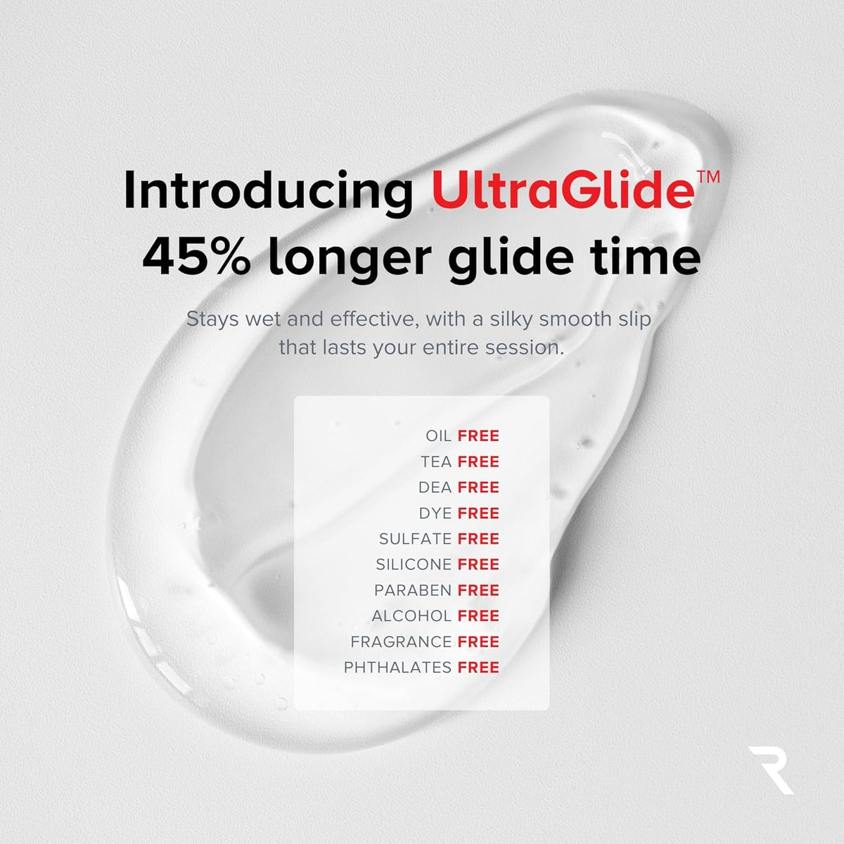 RED Medical gel used with facial device illustrating enhanced conductivity and comfort