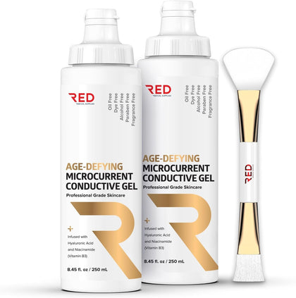 RED Medical front packaging showing two bottles and applicator for easy storage and value