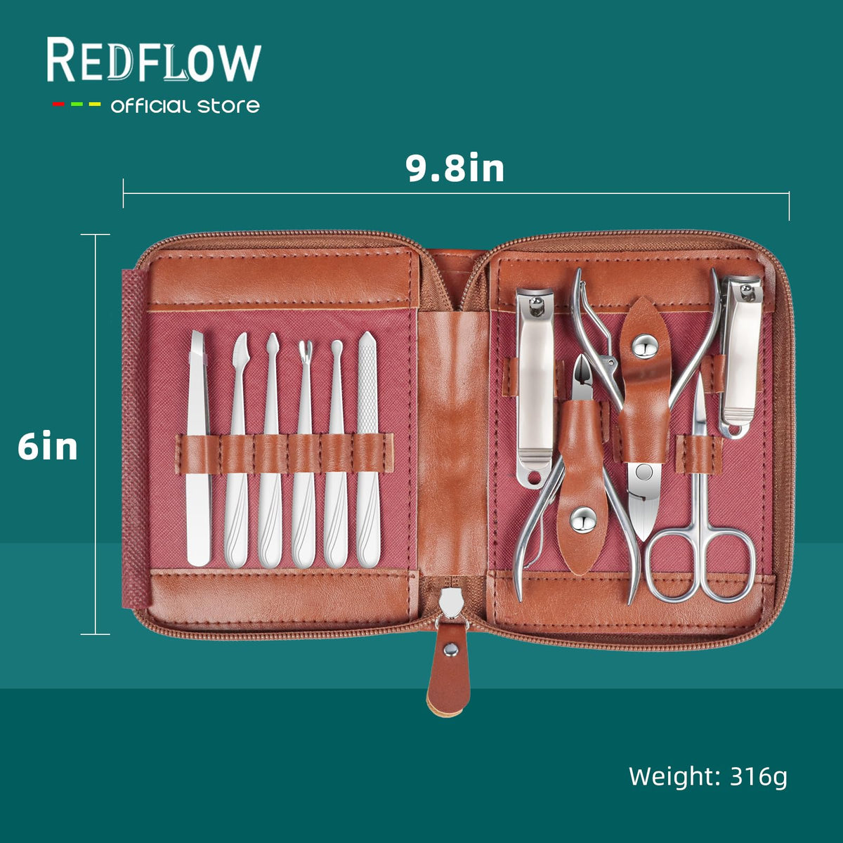 RedFlow close-up on stainless steel nail clipper for long-lasting sharpness