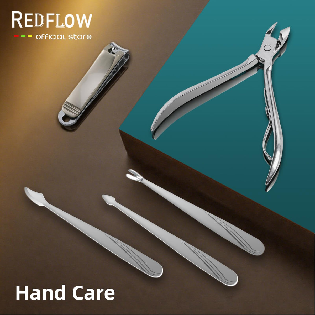 RedFlow cuticle nipper detail showing corrosion-resistant finish for hygienic care