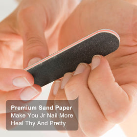 RedFlow file shaping acrylic nail illustrating fast removal benefit
