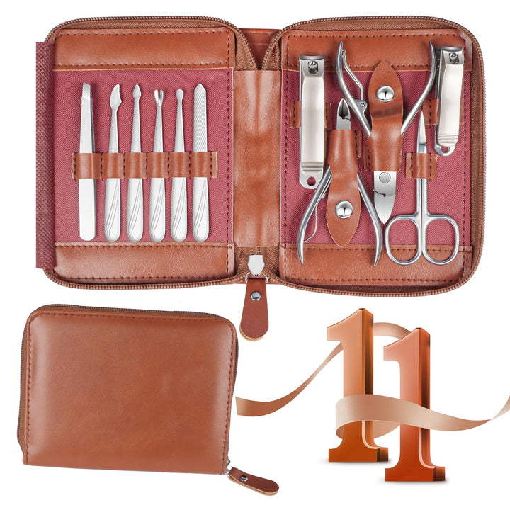 RedFlow leather case closed and compact for travel convenience
