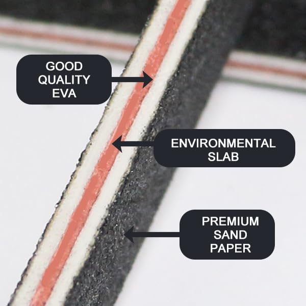 RedFlow emery board in hand showing scale and comfortable foam grip