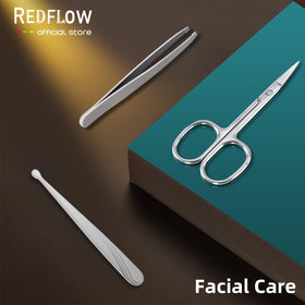 RedFlow manicure kit staged in bathroom for easy at-home grooming