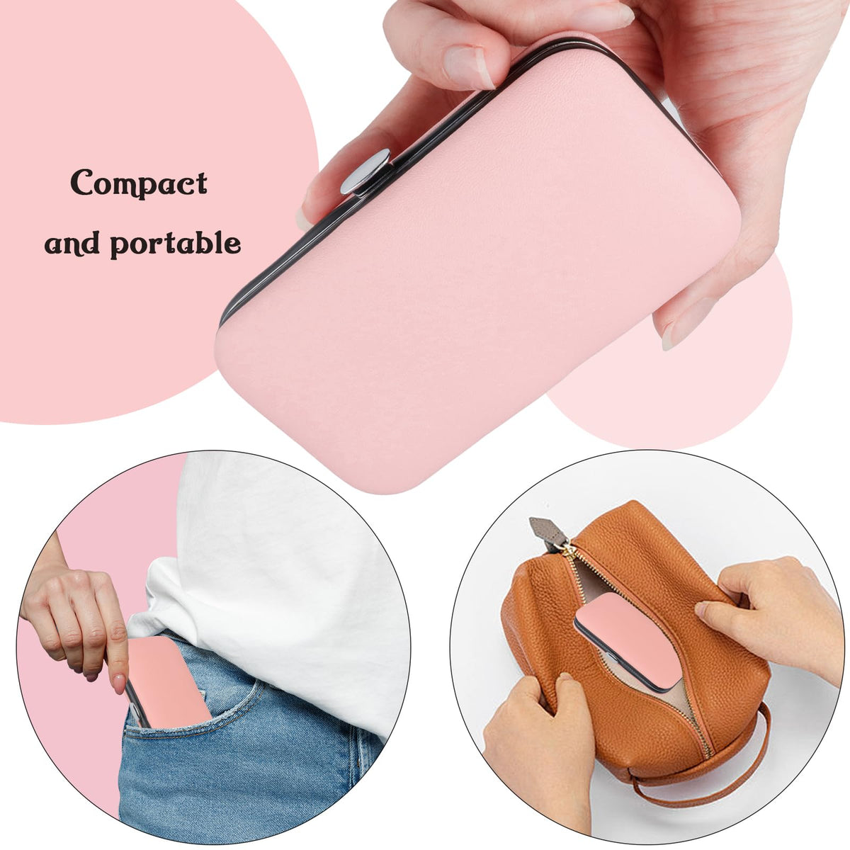 RedFlow tools placed inside a travel bag for easy grooming on trips
