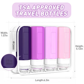 Redfly clear TSA pouch packed with bottles for fast airport screening