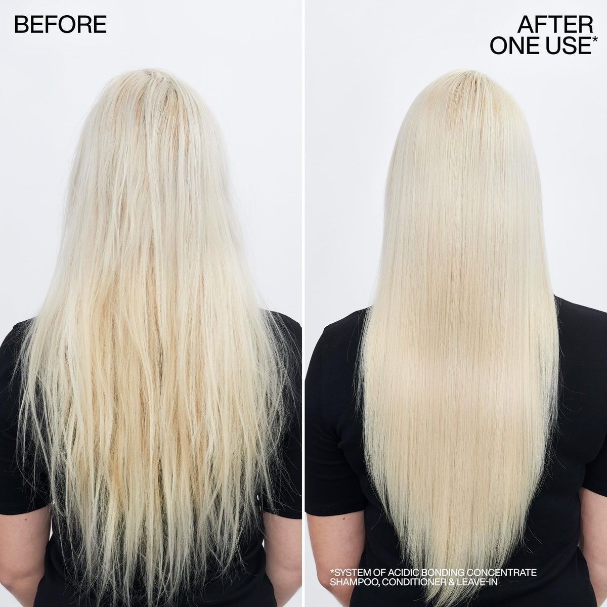Redken conditioner applied in wet hair showing conditioning effect