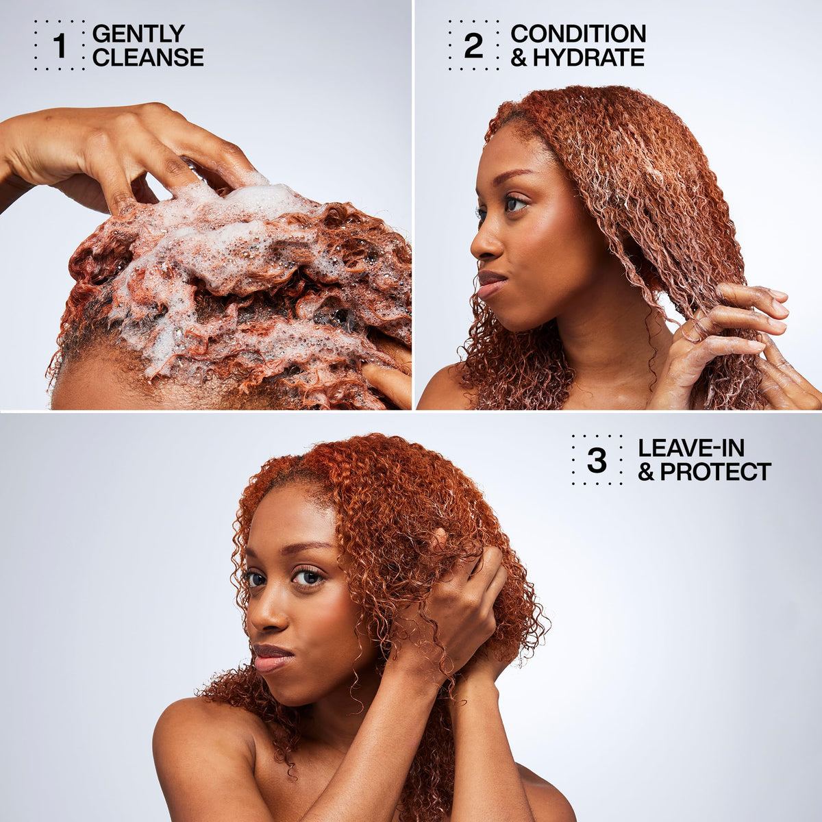 Redken styled curly hair in lifestyle setting demonstrating frizz control