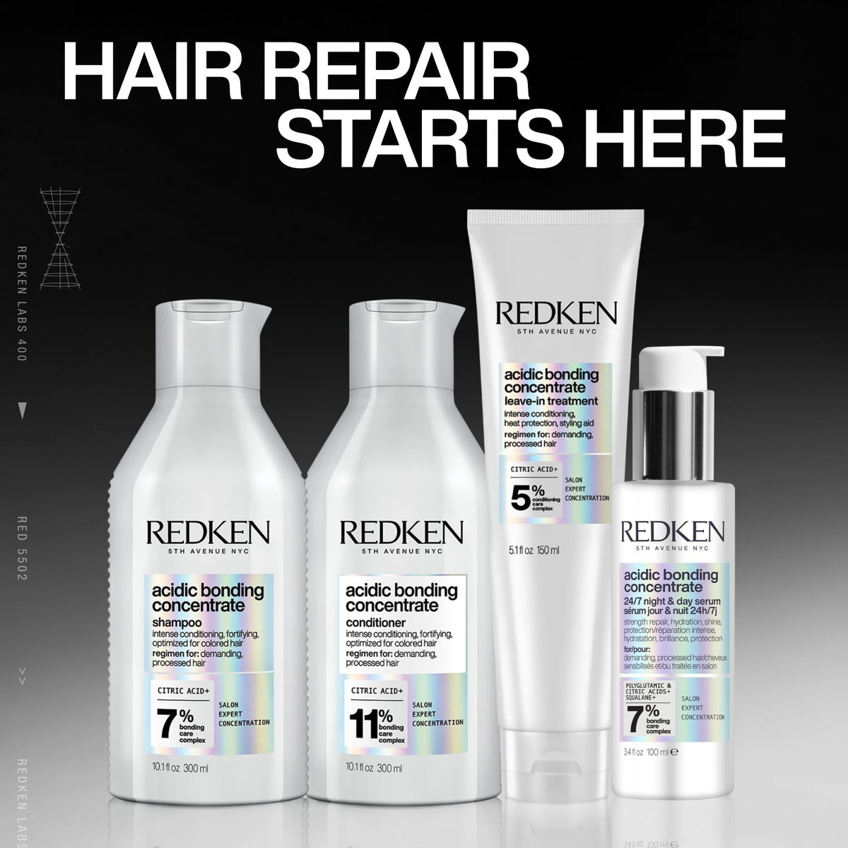 Redken on bathroom shelf in lifestyle setting showing daily routine compatibility benefit