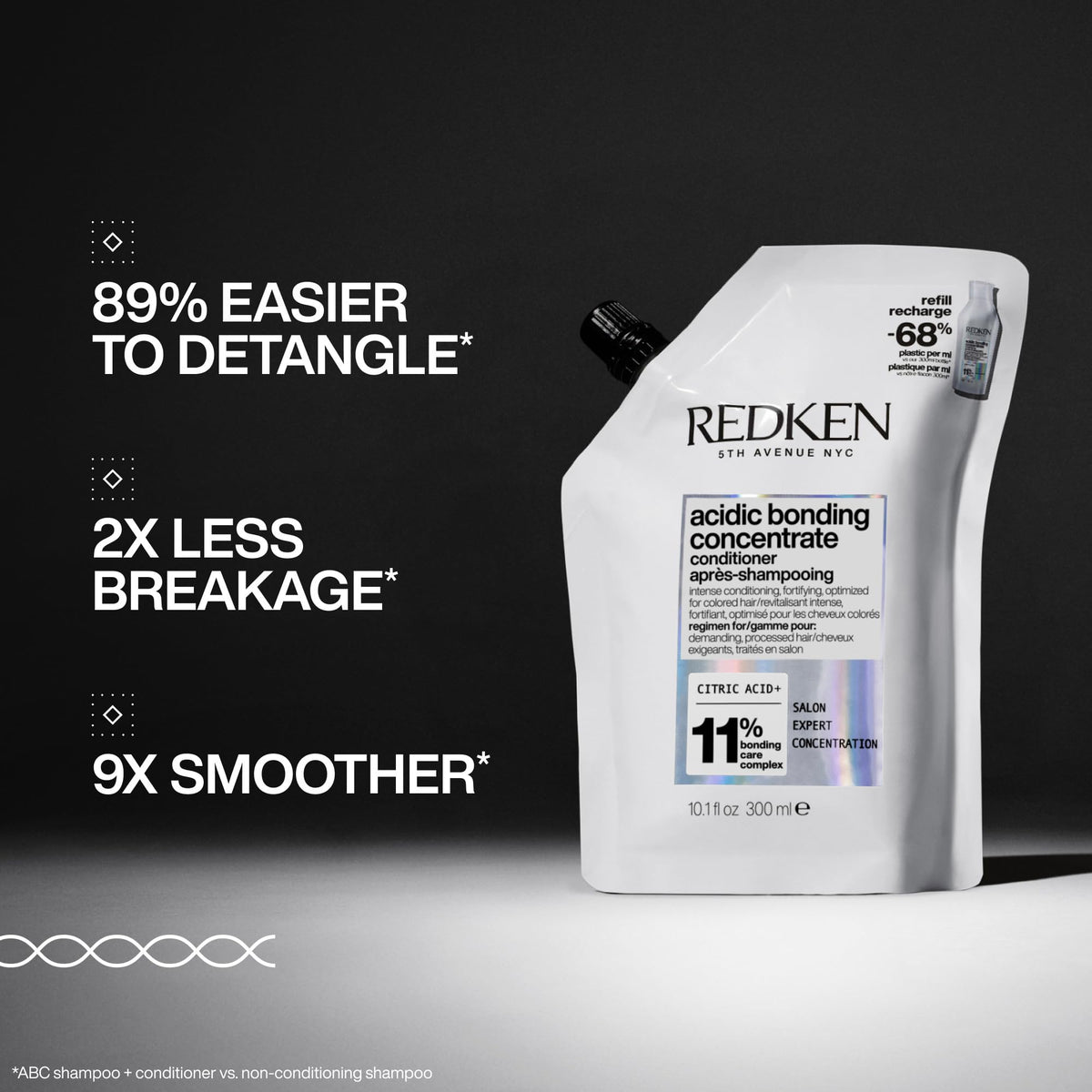 Redken product texture being poured demonstrating rich concentrated cream