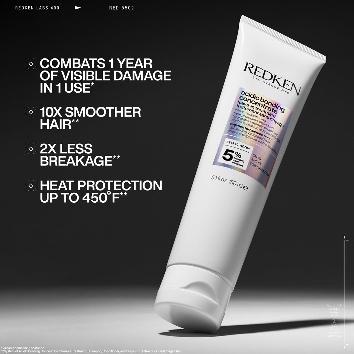 Redken pump nozzle detail highlighting easy, controlled application benefit