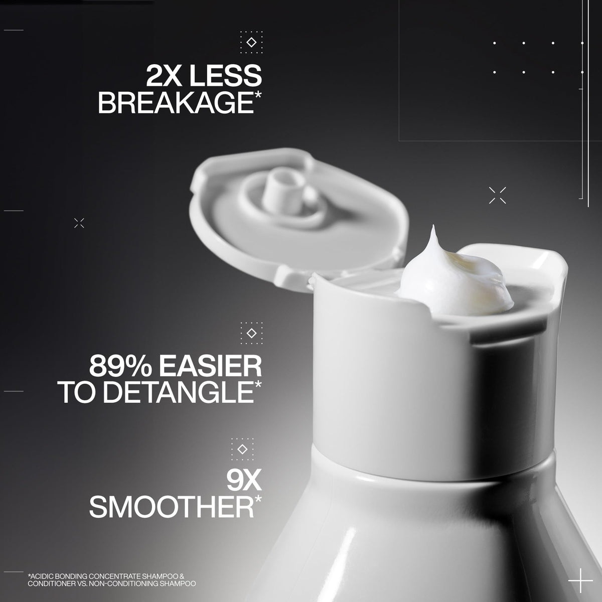 Redken texture close-up of creamy conditioner highlighting concentrated formula benefit