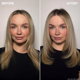Redken leave-in texture dispensed on hand showing lightweight conditioning benefit