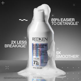 Redken shampoo thick texture on pump demonstrating concentrated formula