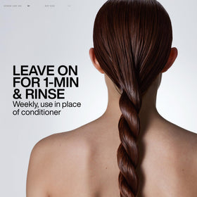 Redken being applied to towel-dried hair for fast hydration and manageability