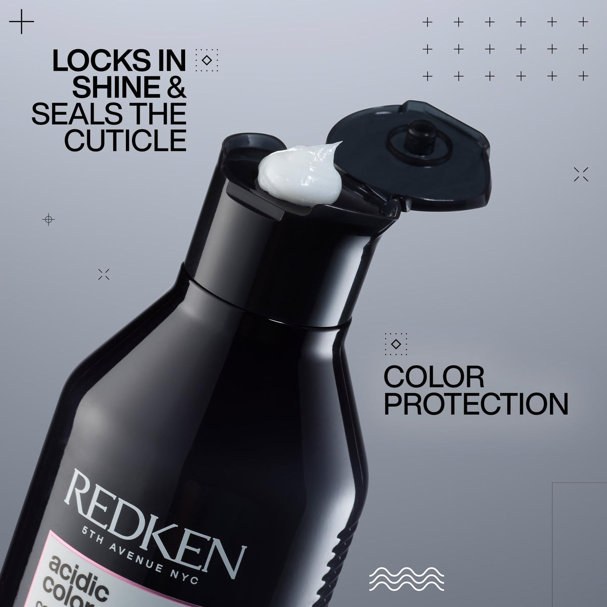 Redken back label close-up showing ingredient and usage details for preservation