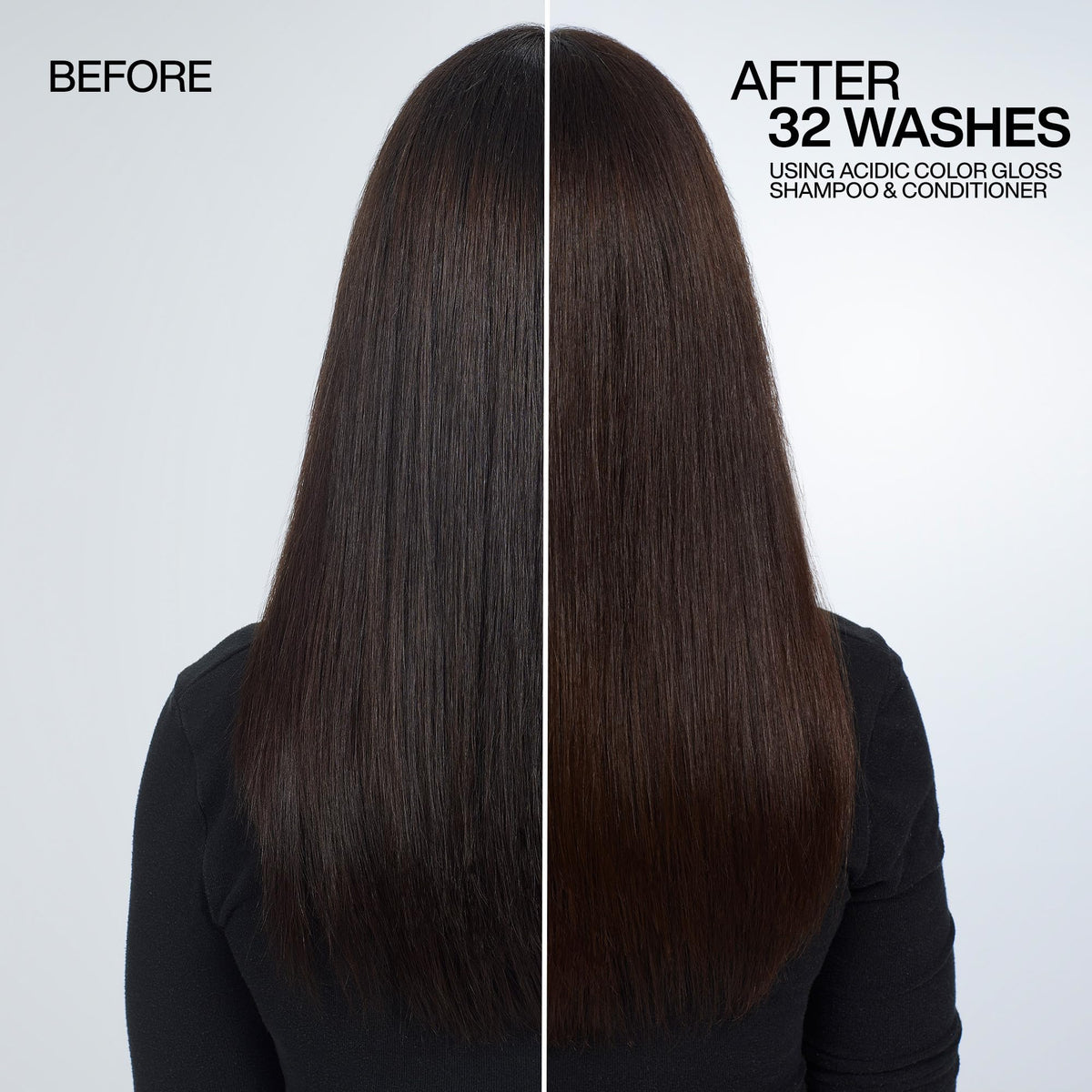 redken styled hair after use showing glossy salon-like finish