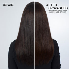redken styled hair after use showing glossy salon-like finish