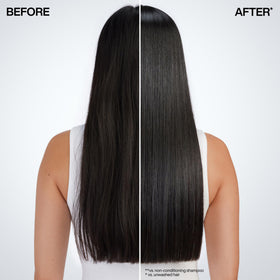 Redken cream-to-gloss transformation on palm for instant reflective shine
