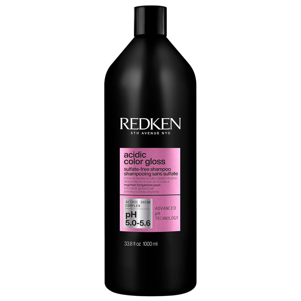 Redken front bottle showing product branding and color-protecting benefit