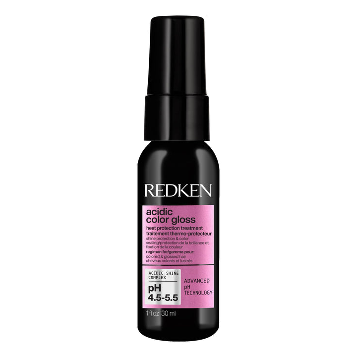 Redken bottle front packaging showing brand and product benefits for color protection