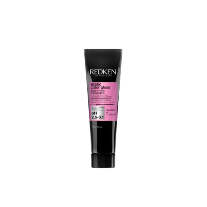 Redken pouch front view showing product and quick shine benefit